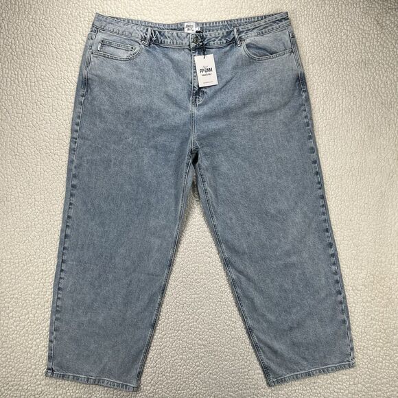 Princess Polly Britta Jeans NWT Women’s 18 Blue Mid Rise Straight Leg - Picture 1 of 12